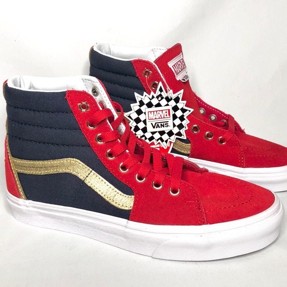 Vans Other - VANS SK8-Hi Marvel Captain Marvel Hi Top Shoes